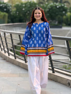 Aaira Royal Blue Printed Salwar Set
