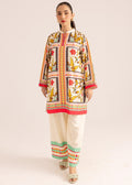 Digital Flower and Boader Block Print Co-ord Set