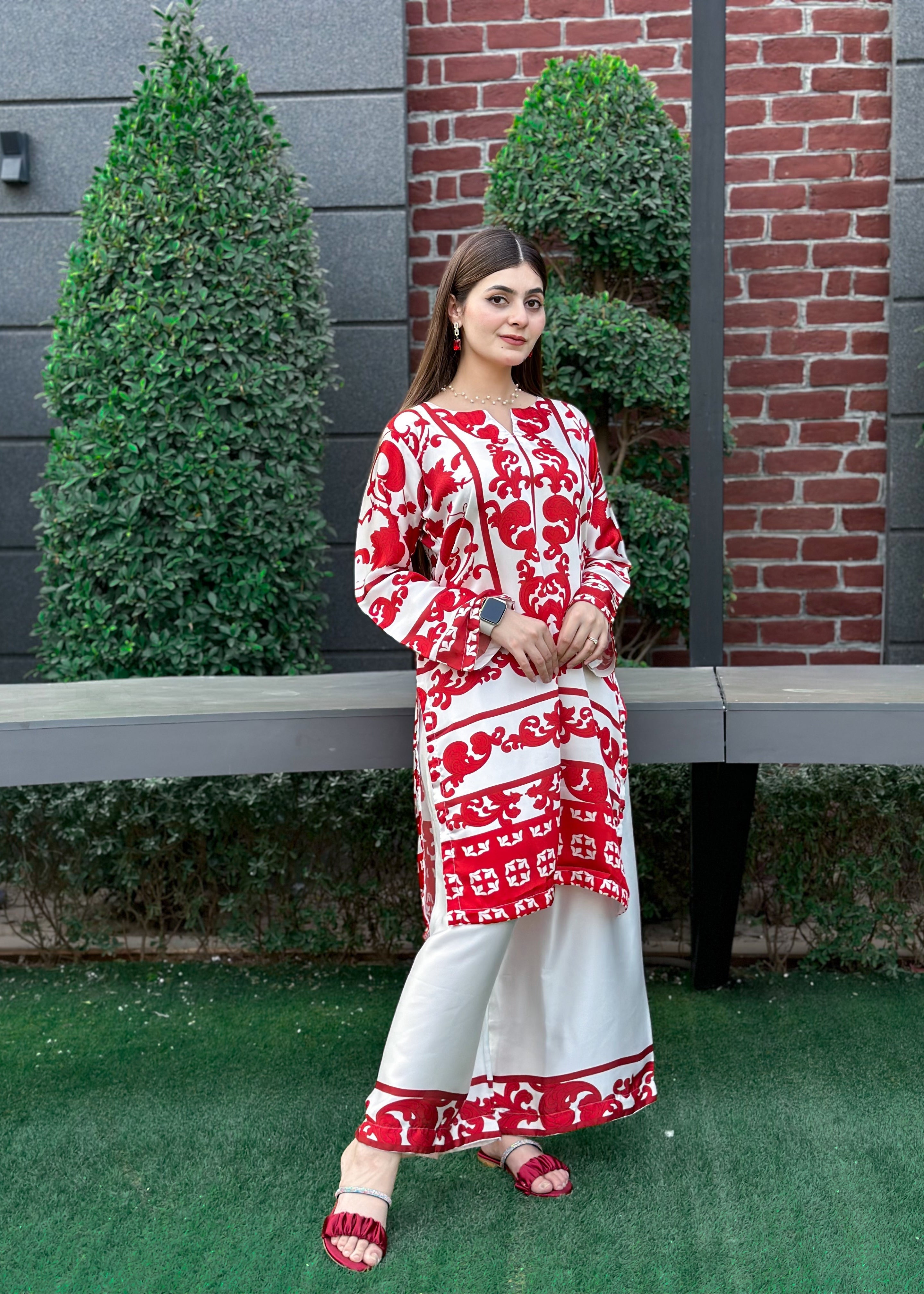 Elegant Malai Satin Co-ord Set