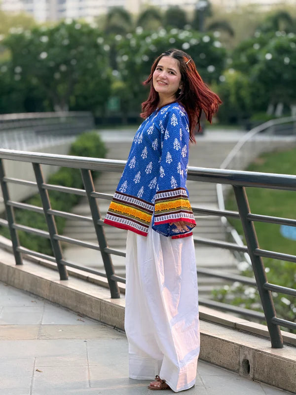 Aaira Royal Blue Printed Salwar Set