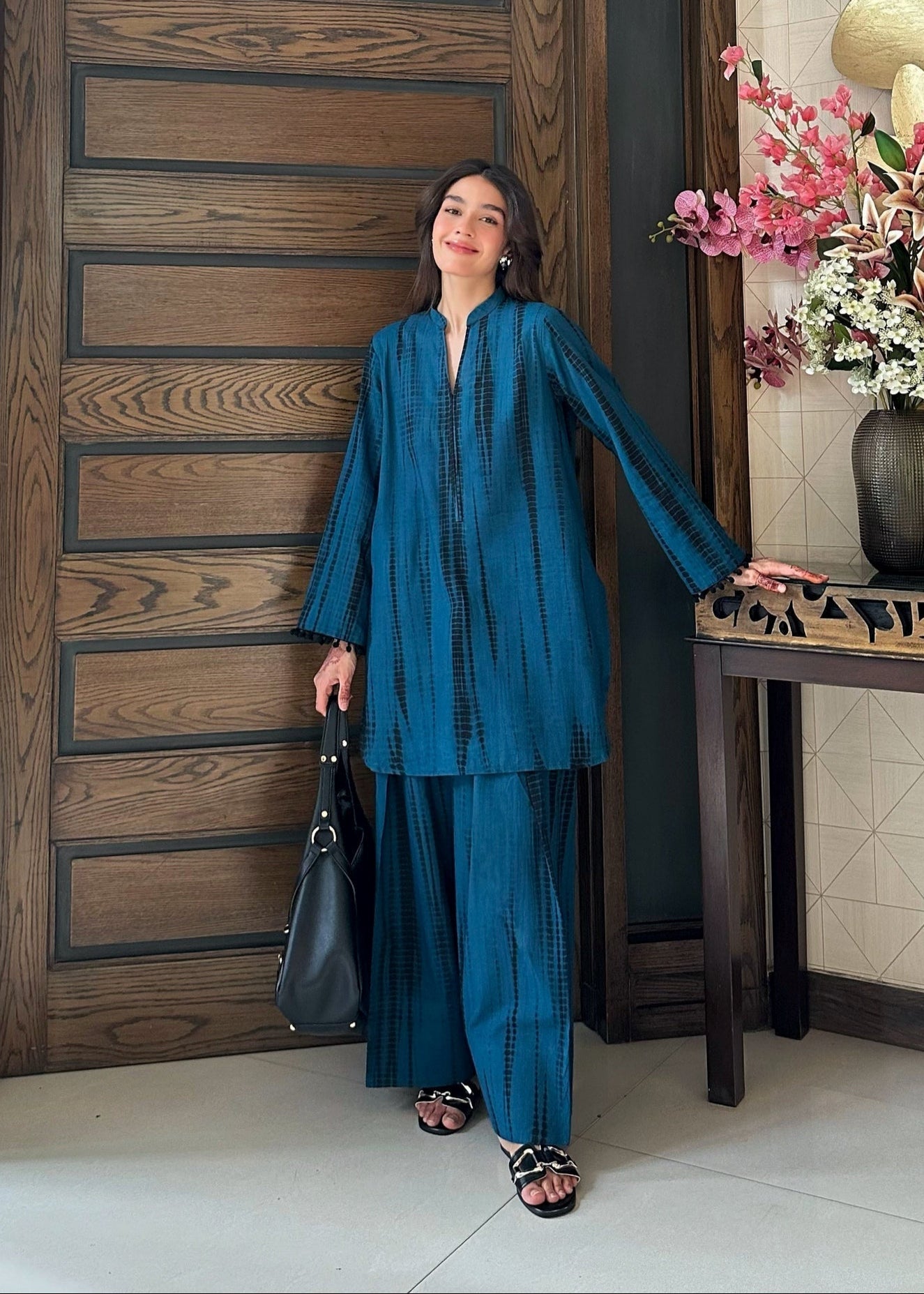 Blue Shibori Tie-Dye Co-ord Set