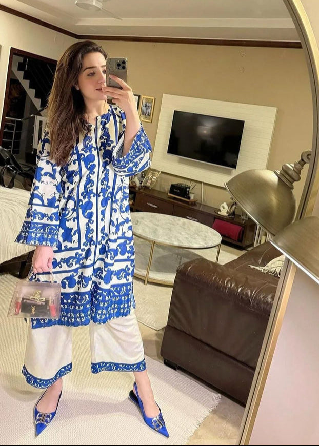Elegant Malai Satin Co-ord Set