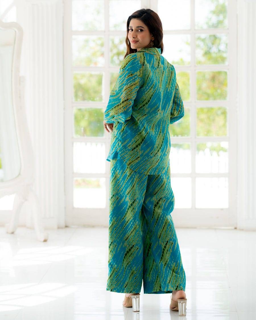 Cotton Leheriya Printed Co-Ord Set