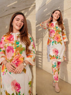 Flower Printed Attractive Kurta Set