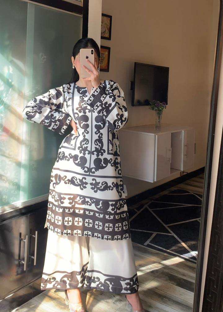 Elegant Malai Satin Co-ord Set