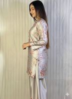 Chic Floral Printed Satin Co-ord Set