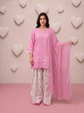 Pink Heart Embroidered Farshi Salwar Set