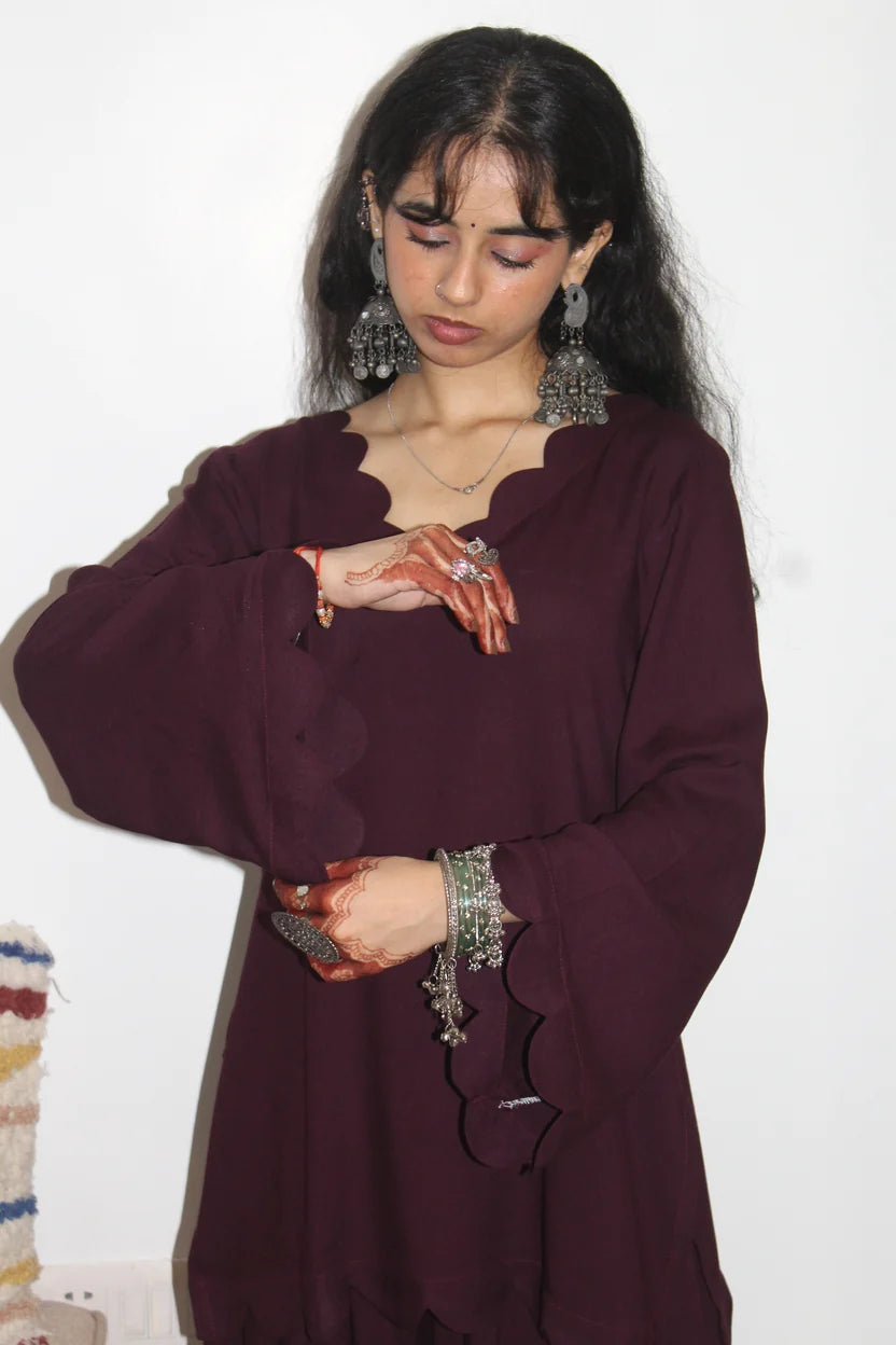 Rangrez Plum Ethnic Kurta Set