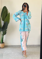 Chic & Comfy Raymond Cotton Flower Co-ord  Set