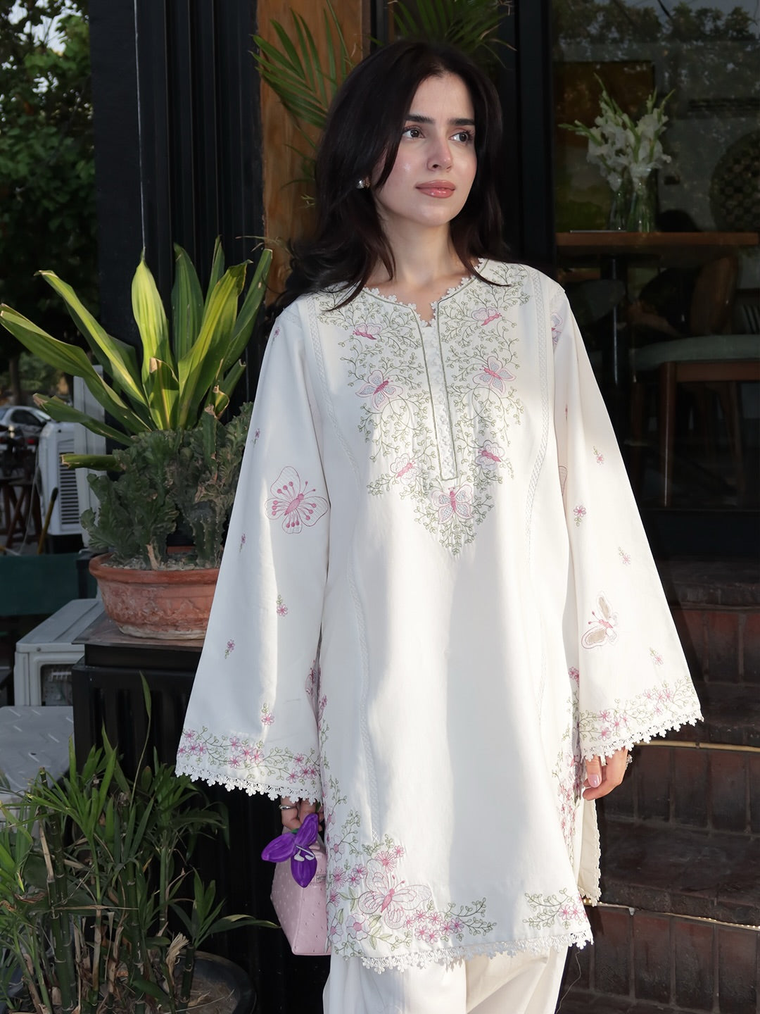 Zoya Pastel Embroidered Suit Set
