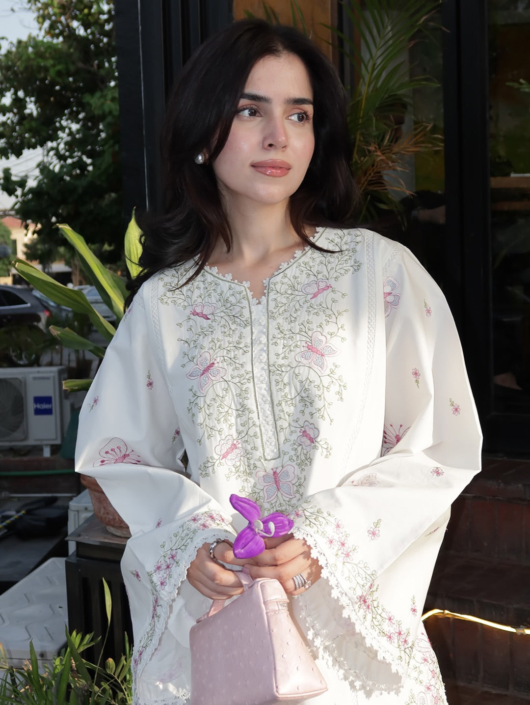 Zoya Pastel Embroidered Suit Set