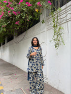 Riya Midnight Bloom Kurta Farshi Suit Set