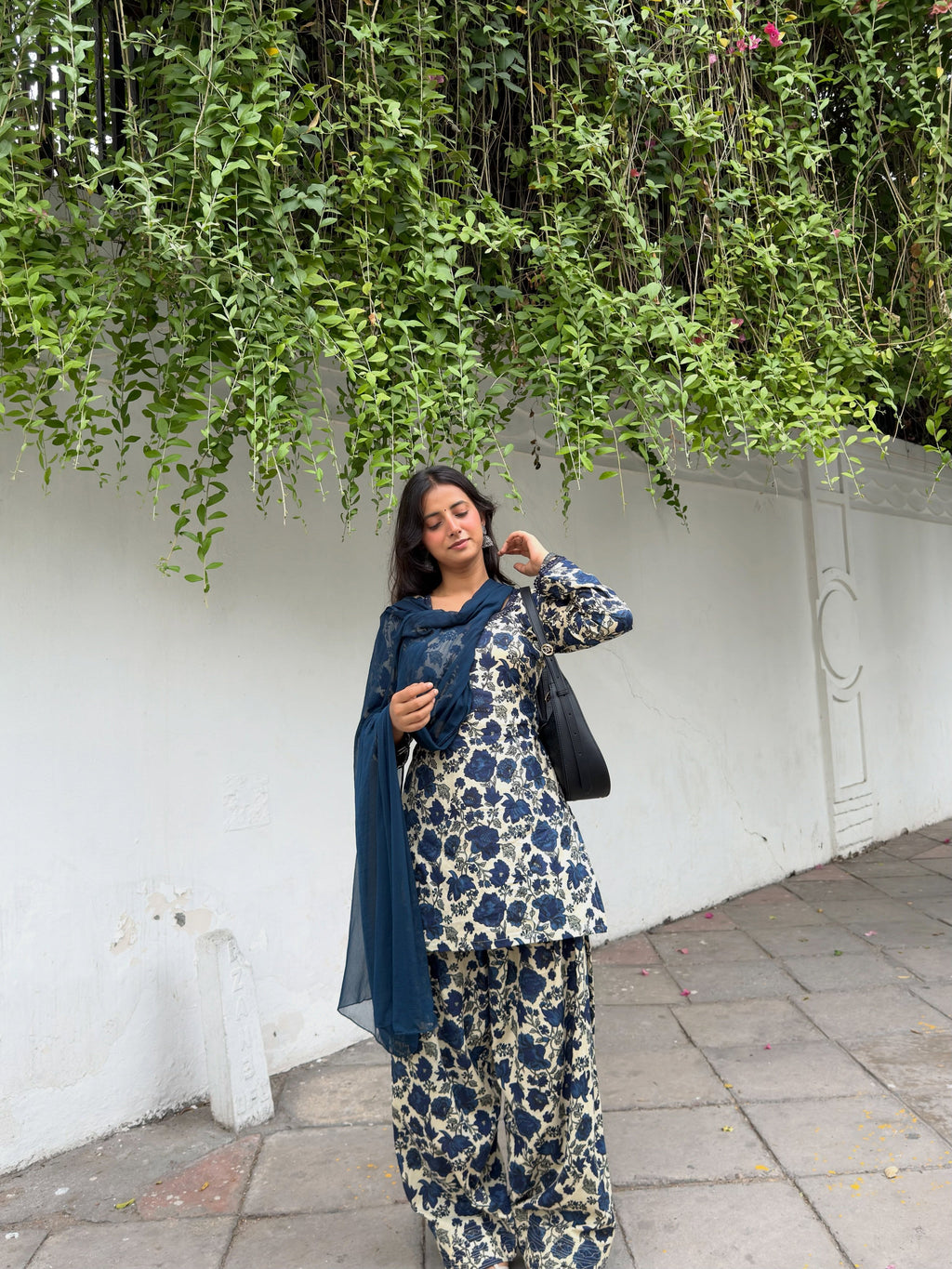 Riya Midnight Bloom Kurta Farshi Suit Set
