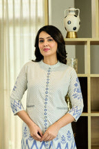 Chic Floral & Polka Dot Printed Pure Cotton Co-Ord Set