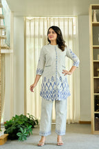Chic Floral & Polka Dot Printed Pure Cotton Co-Ord Set