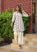 Modern Circle Print Pure Cotton Co-Ord Set