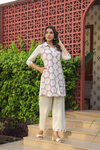Modern Circle Print Pure Cotton Co-Ord Set
