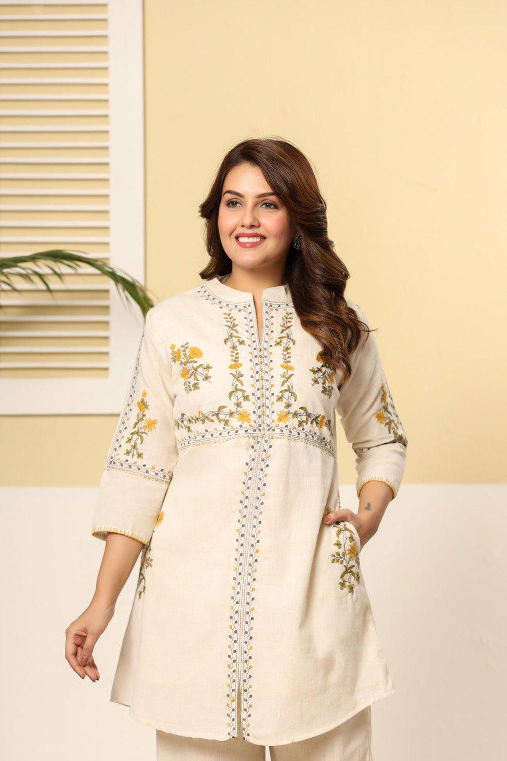Premium Cotton Embroidered Co-ord set Floral Elegance Edition -