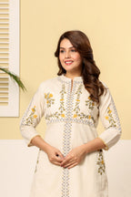 Premium Cotton Embroidered Co-ord set Floral Elegance Edition -