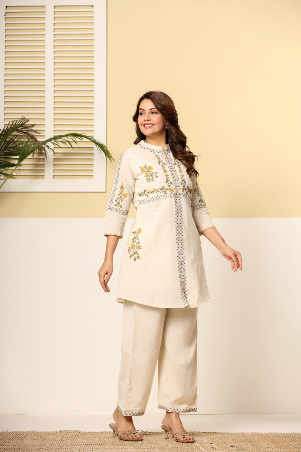 Premium Cotton Embroidered Co-ord set Floral Elegance Edition -