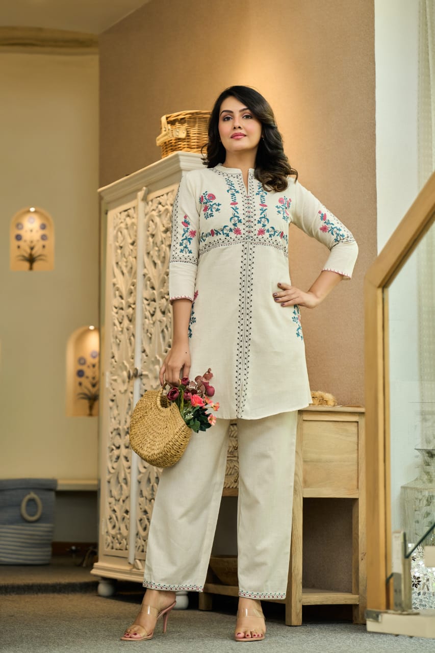 Ivory Cotton Co-Ord Set