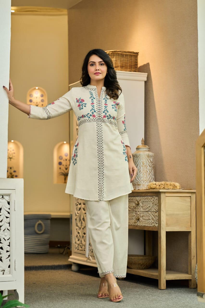 Ivory Cotton Co-Ord Set