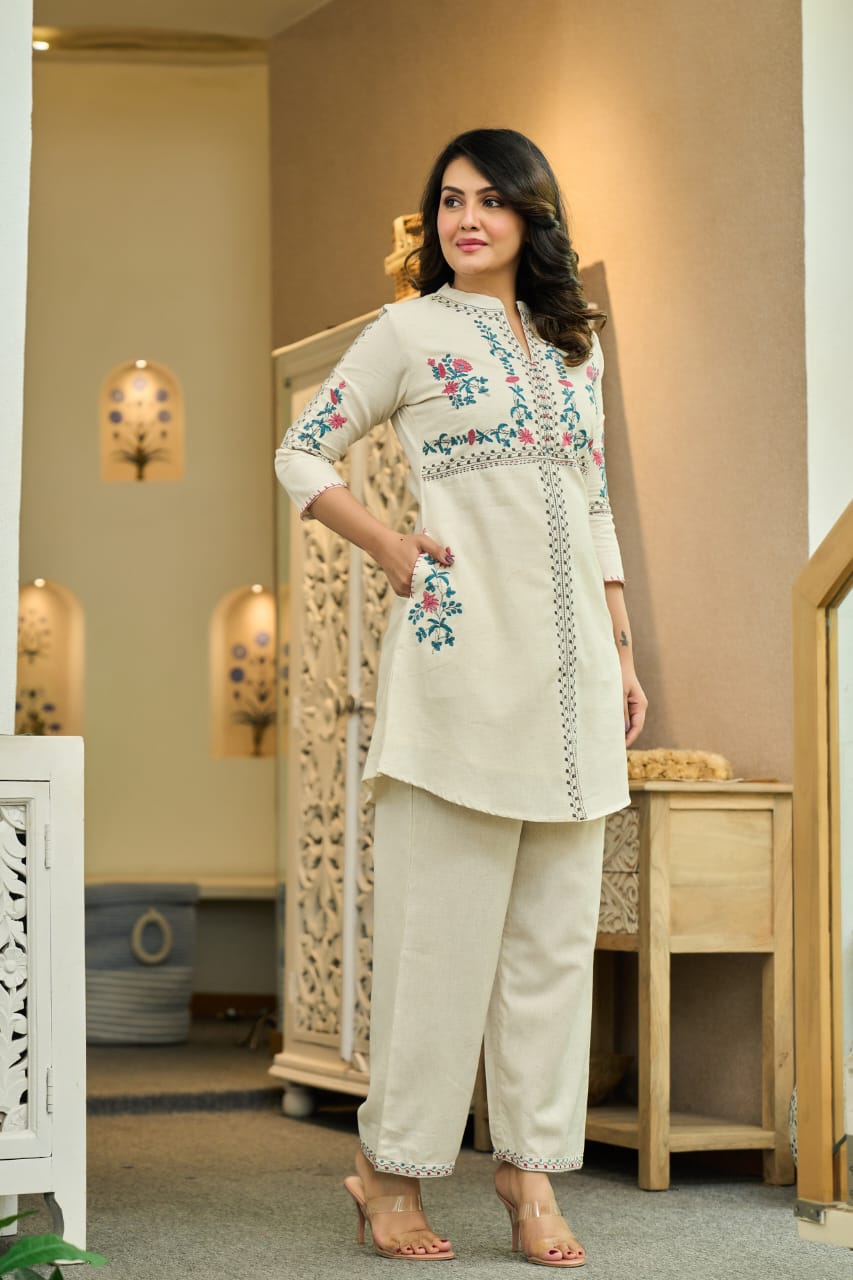 Ivory Cotton Co-Ord Set
