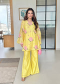 Aurelia Yellow Mul Chanderi Co-Ord