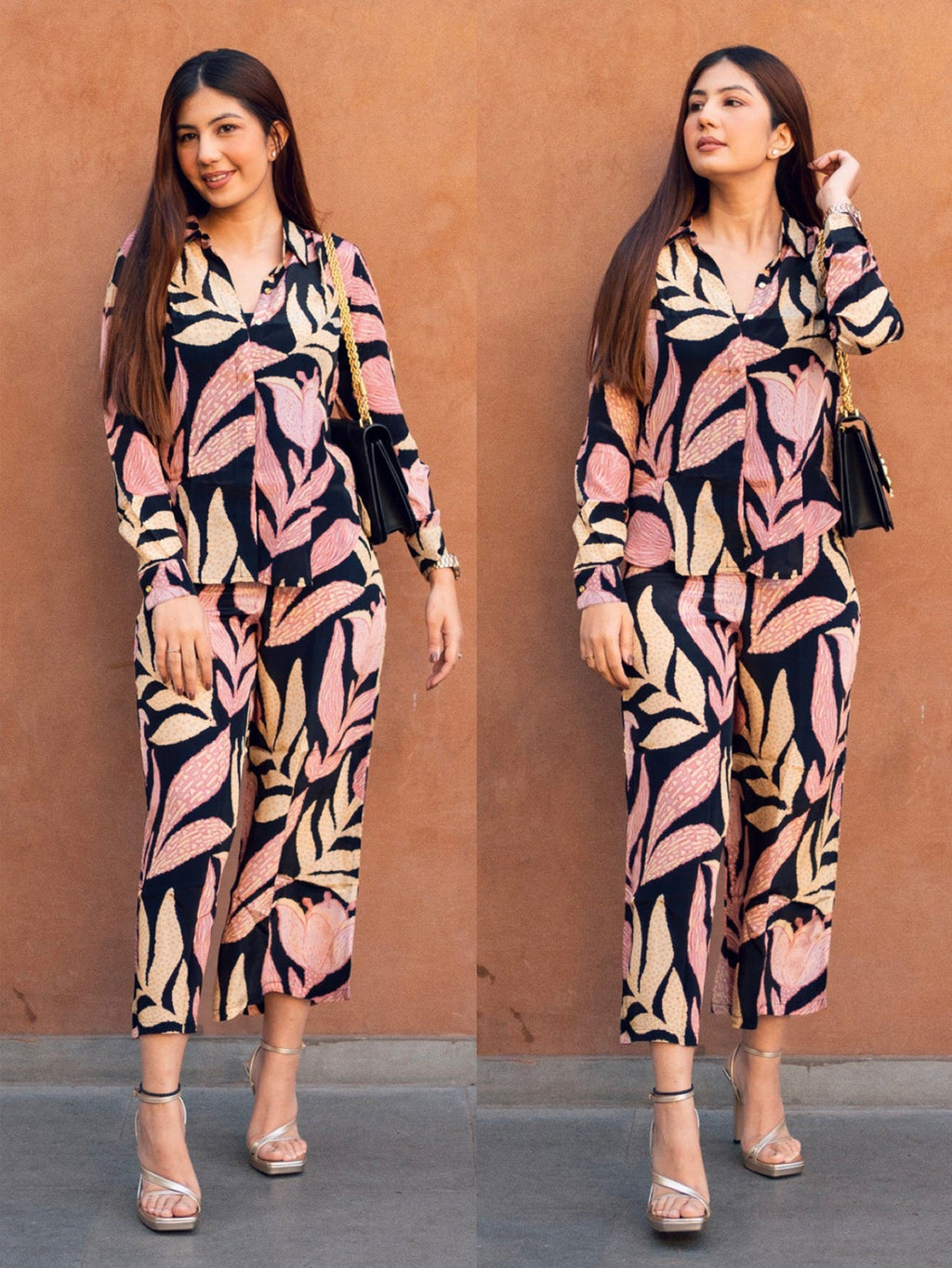 Black Floral Printed Co-ord Set