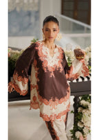 Brown & Cream Paisley Print Co-ord Set