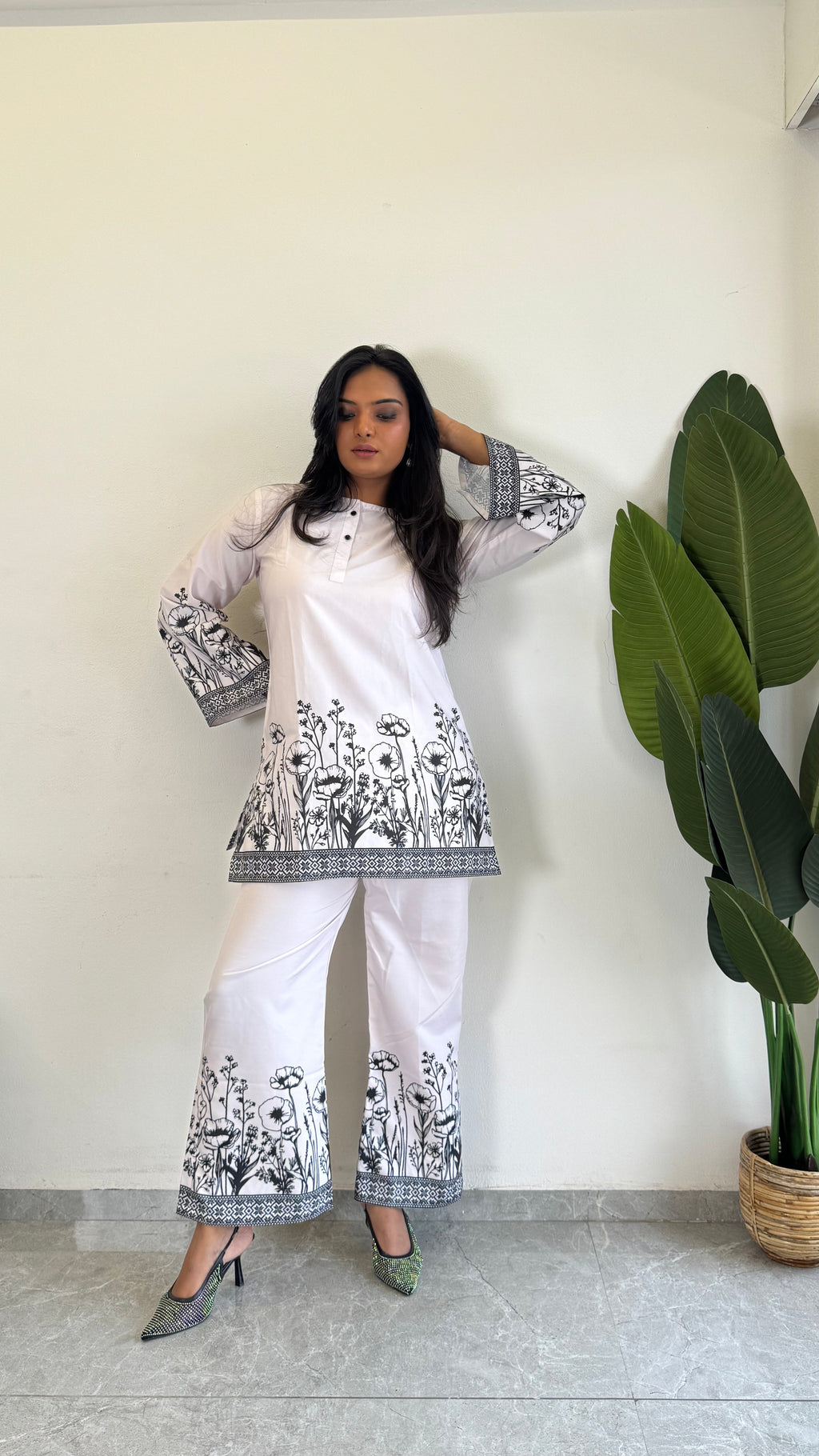 Chic & Comfy Raymond Cotton Flower Co-ord  Set