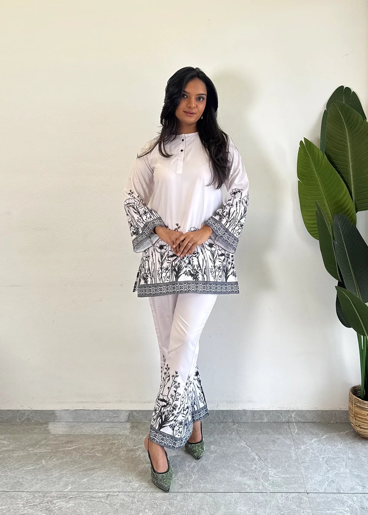 Chic & Comfy Raymond Cotton Flower Co-ord  Set