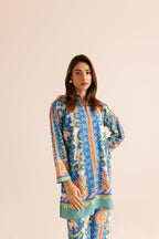 Classic Blue Unique Poly Cotton Co-ord Set