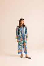 Classic Blue Unique Poly Cotton Co-ord Set