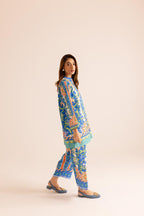 Classic Blue Unique Poly Cotton Co-ord Set