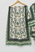 Classic Green Printed Suit Set with Dupatta