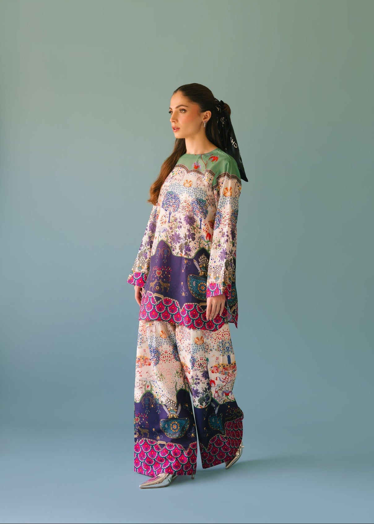 Elegant Animal Printed Rayon Co-ord Set