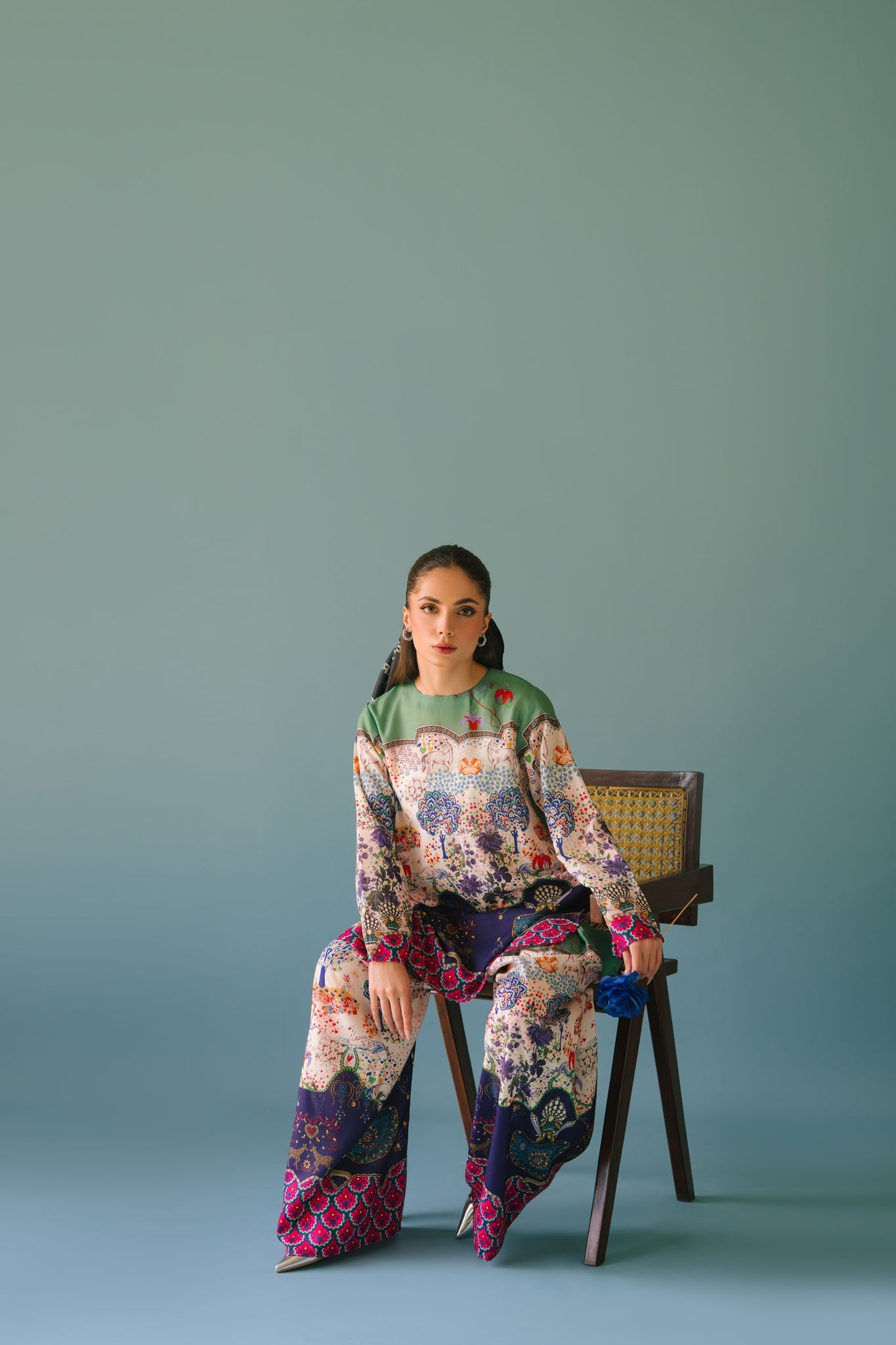 Elegant Animal Printed Rayon Co-ord Set