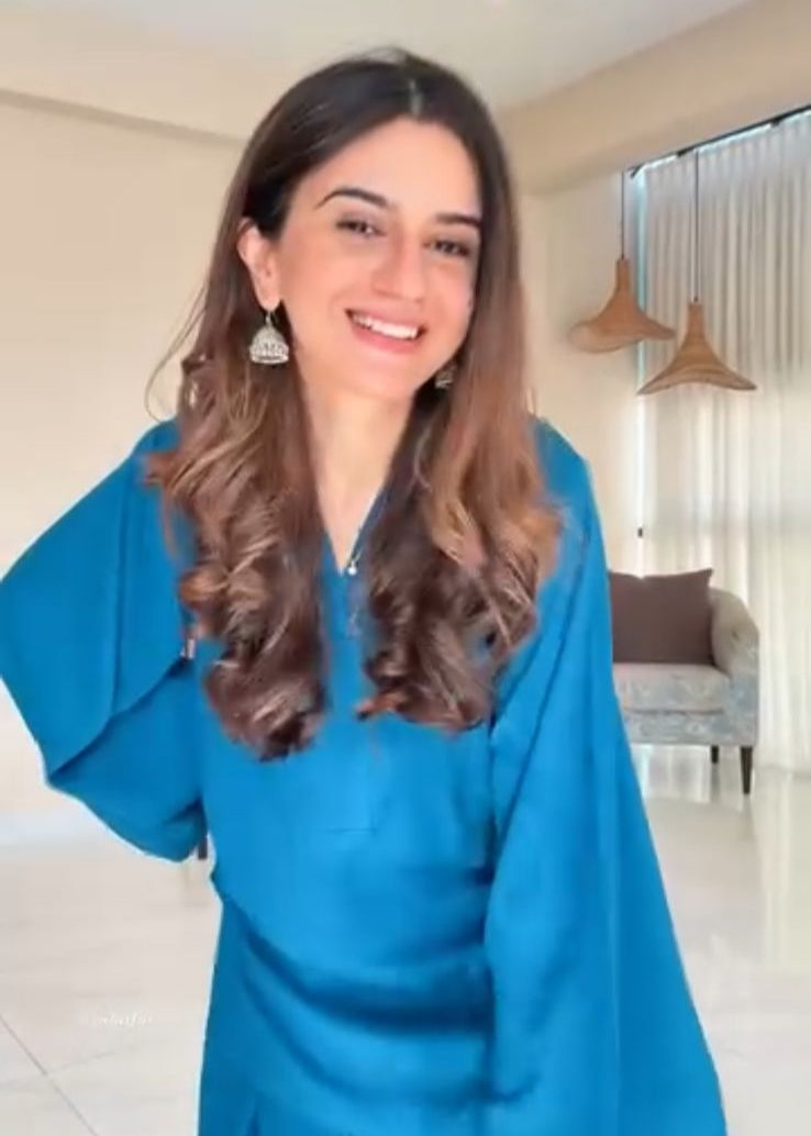 Elegant Blue Roman Silk Co-ord Suit Set