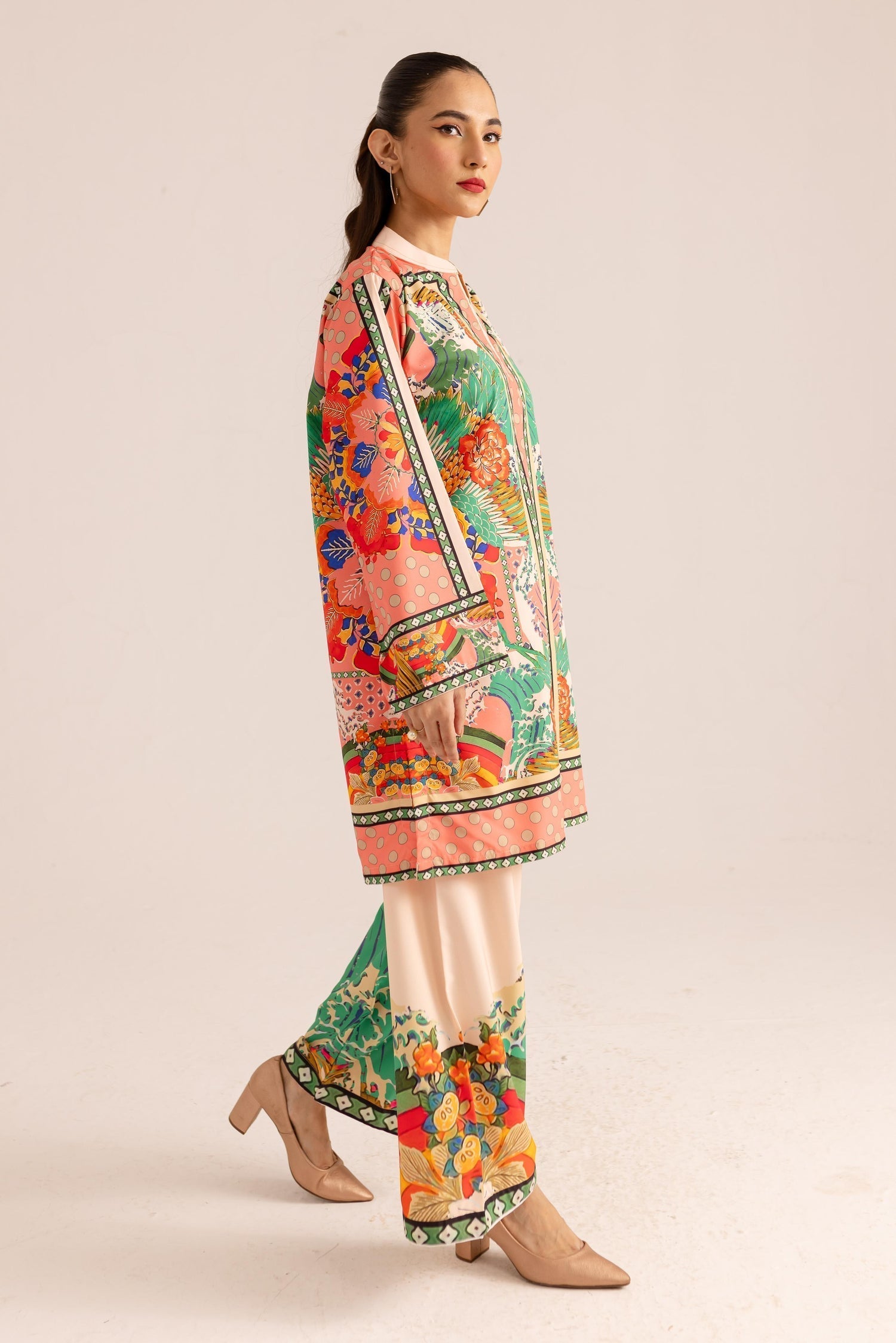 Elegant Malai Satin Co-ord Set