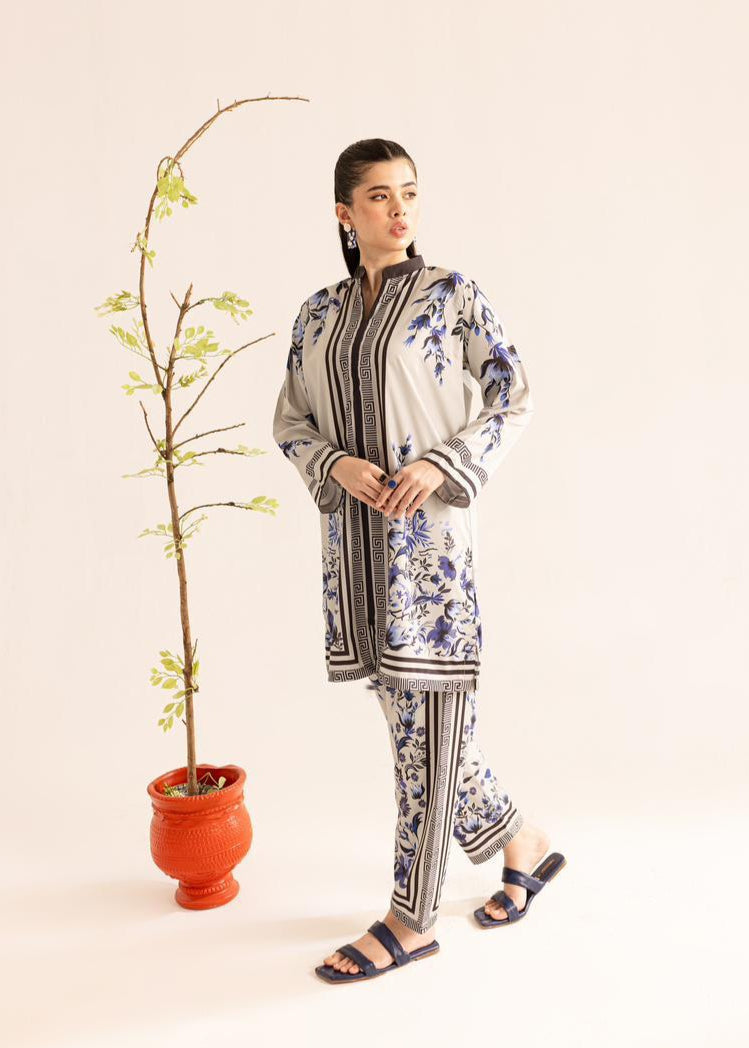 Elegant Malai Satin Printed Co-ord set