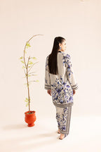 Elegant Malai Satin Printed Co-ord set