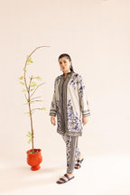 Elegant Malai Satin Printed Co-ord set