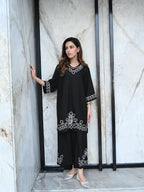 Elegant Thread Work Floral Embroidered Co-ord Set