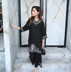 Elegant Thread Work Floral Embroidered Co-ord Set