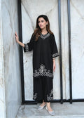 Elegant Thread Work Floral Embroidered Co-ord Set