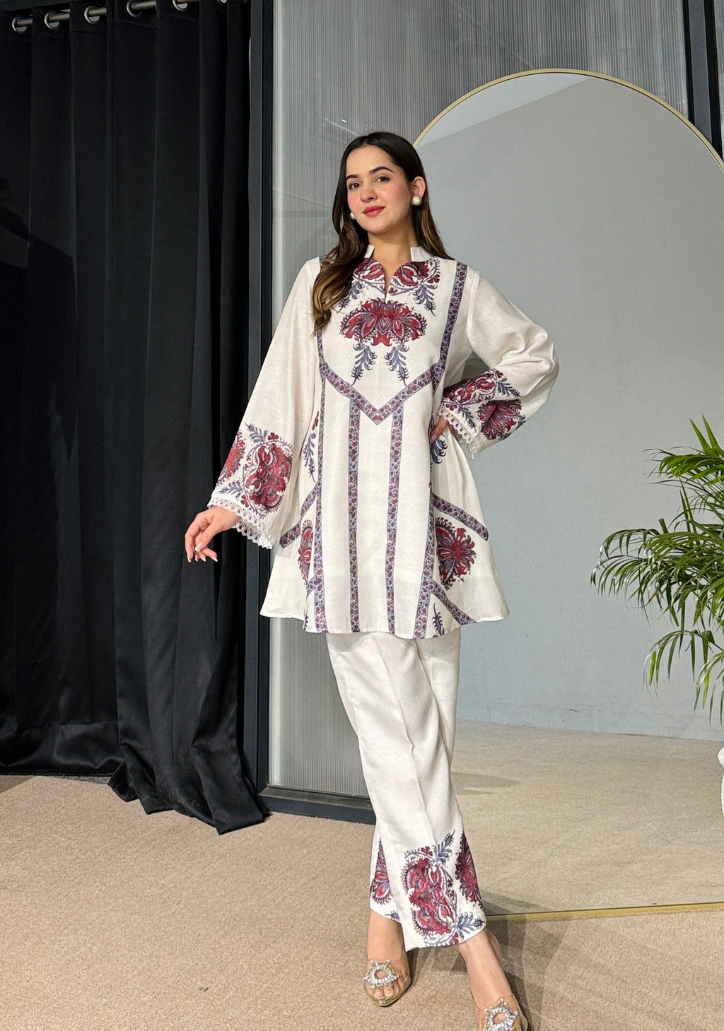 Flower Printed Fancy Party Co-ord Set