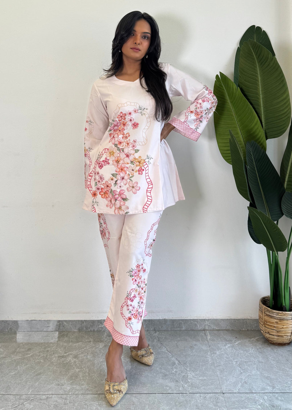 Chic & Comfy Raymond Cotton Flower Co-ord  Set