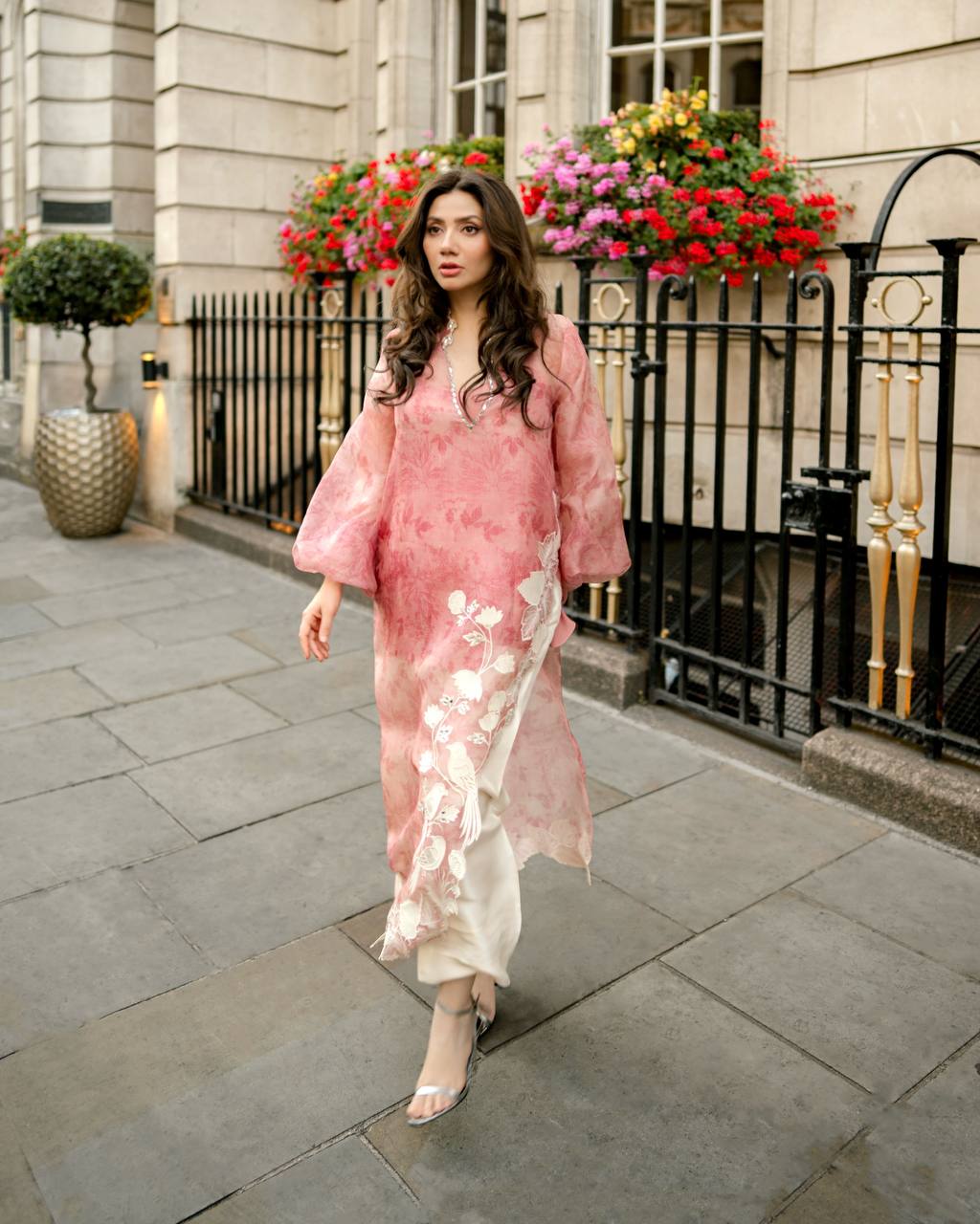 Gulnaar Premium Embroidered Kurta Palazzo Set