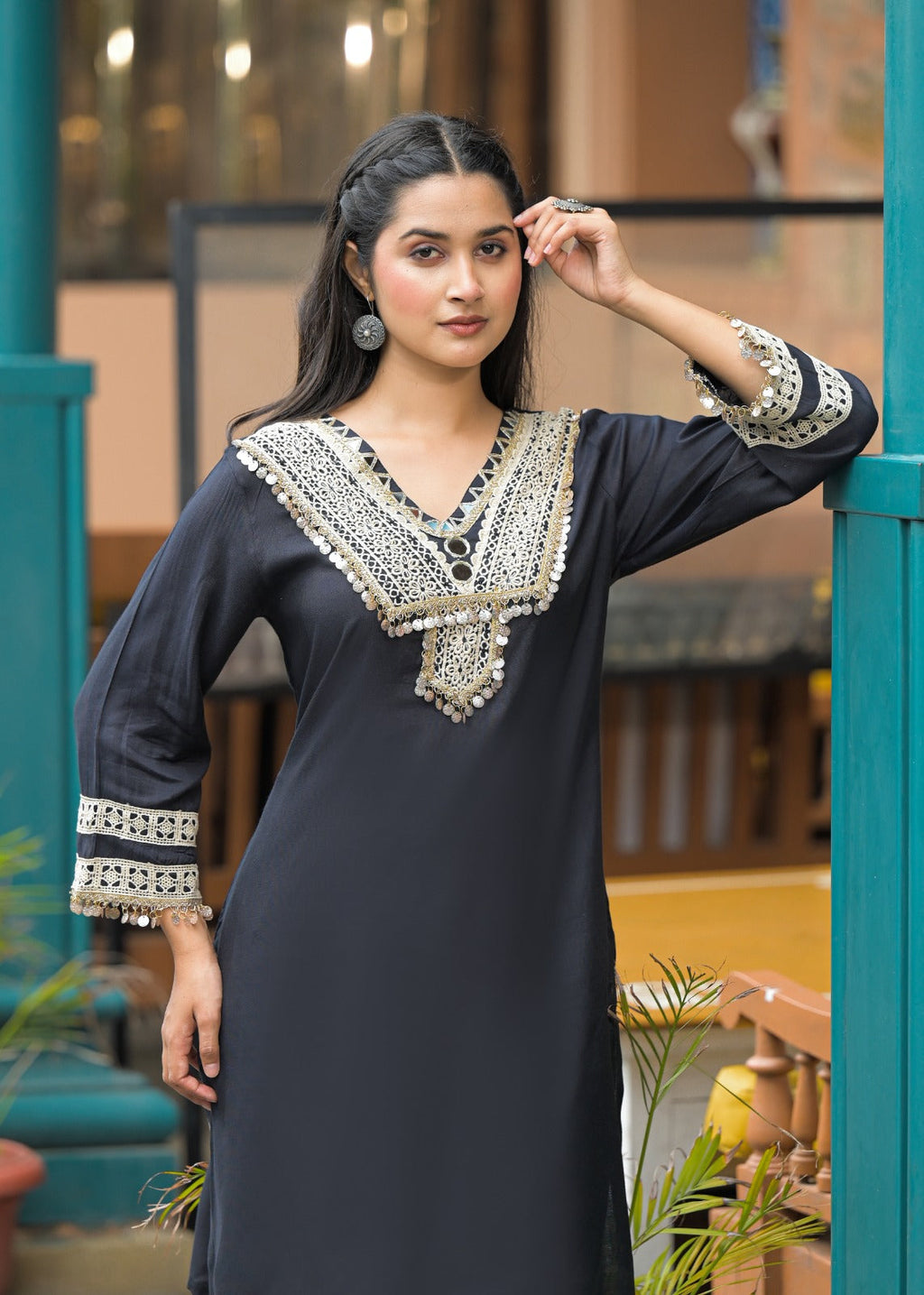 Roman Silk Co-ord Set with Pure Jacquard Bottom co-ord set